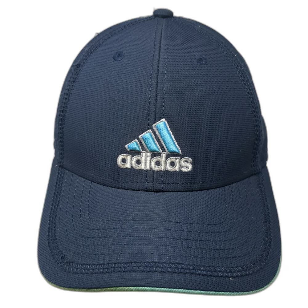 Adidas Baseball Cap Blue One Size Strapback Embroidered Logo Climalite Hat